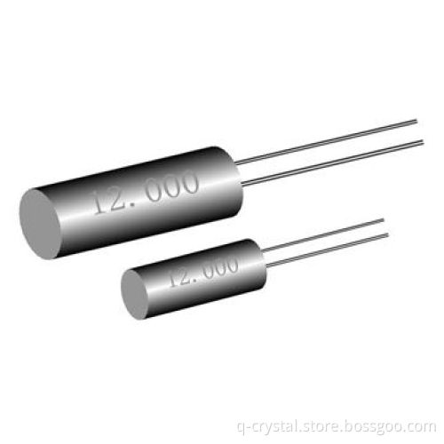 Quartz Crystal Series, Cylinder Crystal for MHz, 3.579 to 50MHz Output Frequency Range